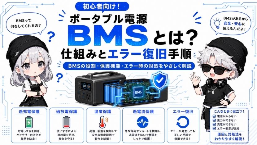 初心者向け！ポータブル電源 BMSとは？仕組みとエラー復旧手順
