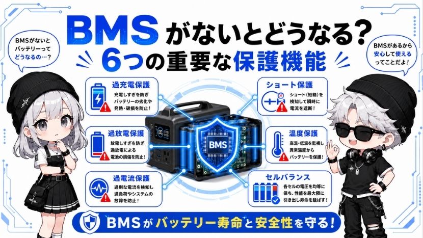 BMSがないとどうなる?バッテリーを守る6つの重要な保護機能