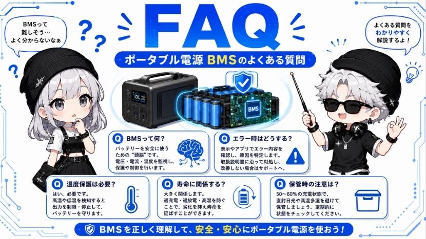 ポータブル電源とBMSに関するよくある質問(Q&A)