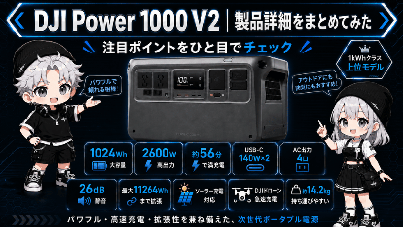 DJI Power 1000 V2｜製品詳細をまとめてみた