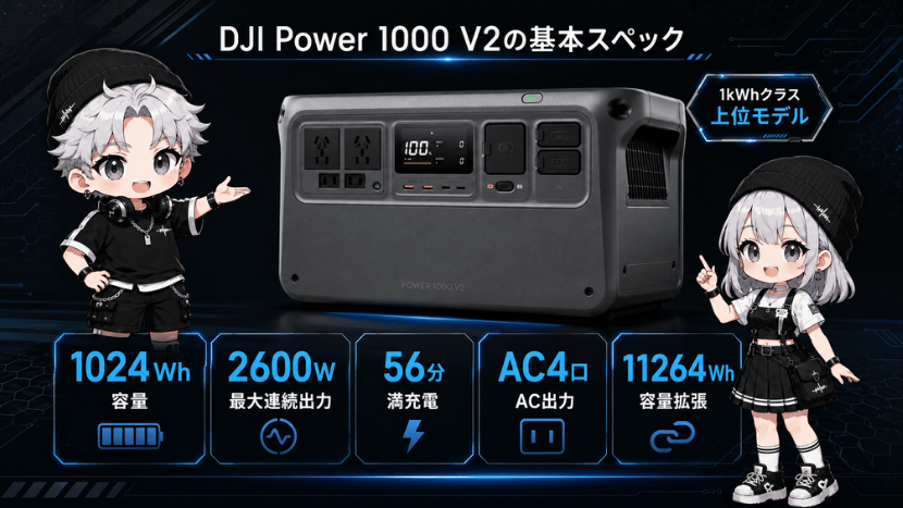 DJI Power 1000 V2の基本スペック