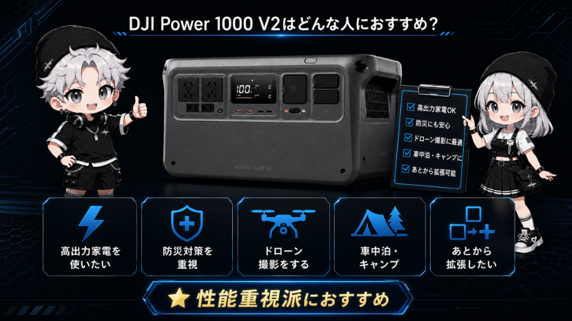 DJI Power 1000 V2はどんな人におすすめ？