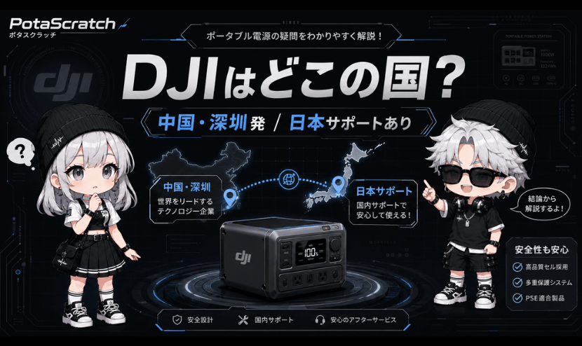 DJIポータブル電源はどこの国？まず結論から初心者向けに解説