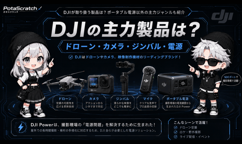 DJIが取り扱う製品は？ポータブル電源以外の主力ジャンルも紹介