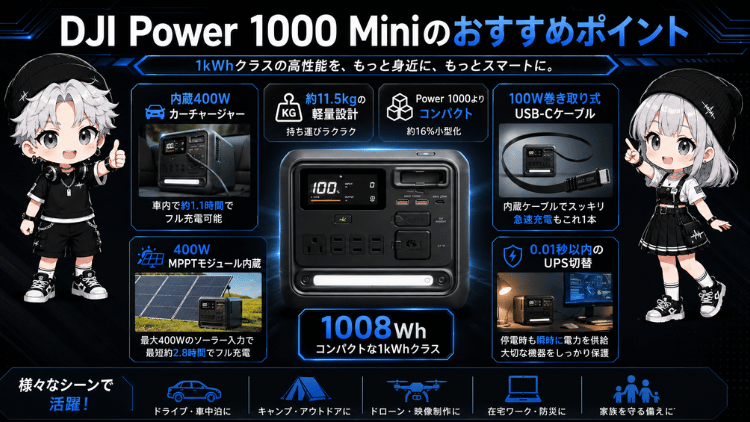 DJI Power 1000 Miniのおすすめポイント
