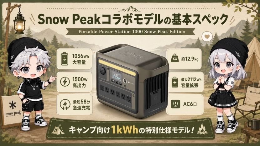 Snow Peakコラボモデルの基本スペック