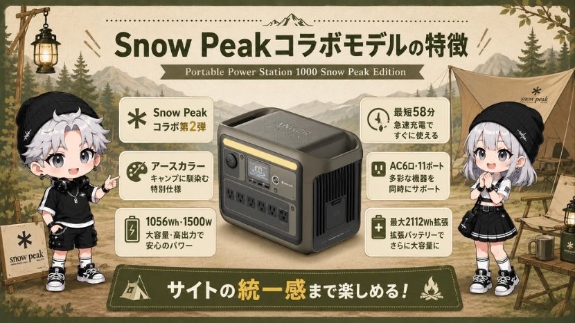 Snow Peakコラボモデルの特徴