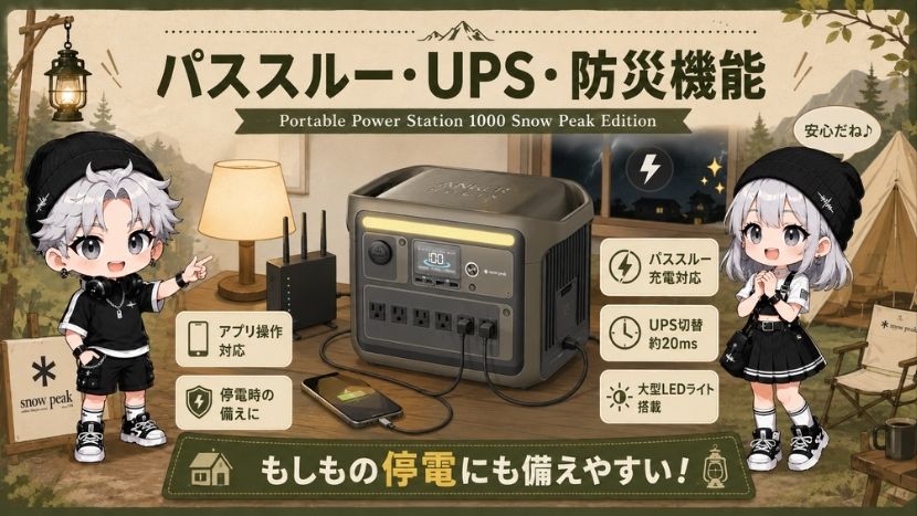 パススルー・UPS・防災機能