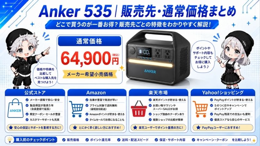 Anker 535｜販売先・通常価格まとめ