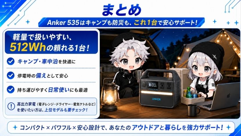 Anker 535 ポータブル電源｜まとめ