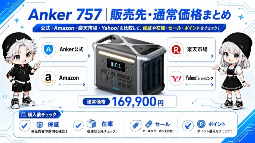 Anker 757｜販売先・通常価格まとめ
