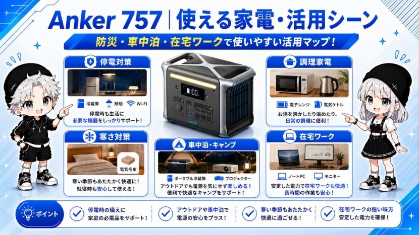 Anker 757｜使える家電・活用シーン