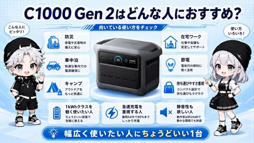 C1000 Gen 2はどんな人におすすめ?