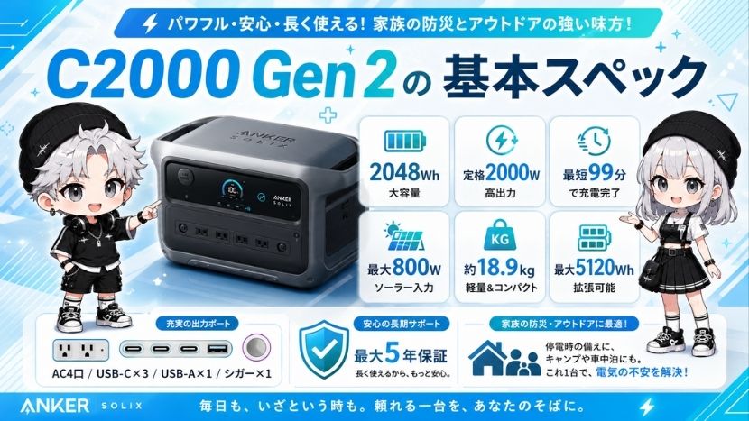 C2000 Gen 2の基本スペック
