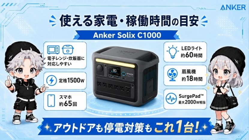 Anker Solix C1000｜製品詳細 ポータブル電源