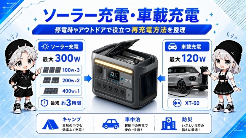 Anker Solix C800 Plus ポータブル電源 Anker Solix C800 Plus ポータブル電源｜768Wh・1200W ライト付き中