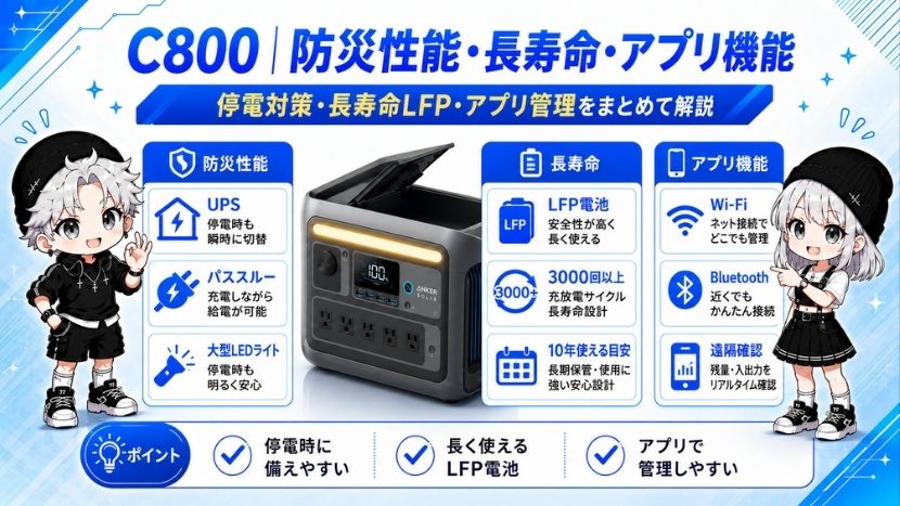 C800|防災性能・長寿命・アプリ機能