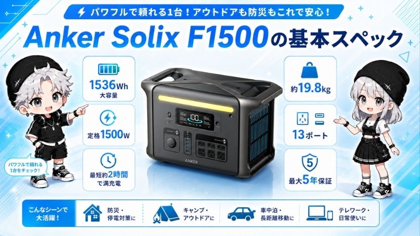 Anker Solix F1500の基本スペック