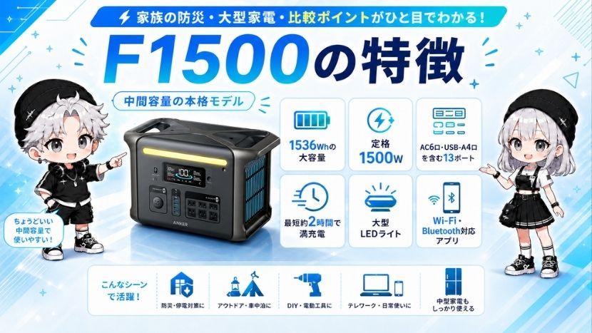 Anker Solix F1500の特徴