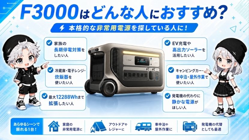 F3000はどんな人におすすめ？