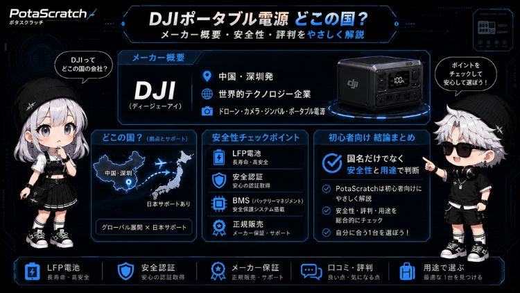DJIポータブル電源どこの国？＿メーカー概要
