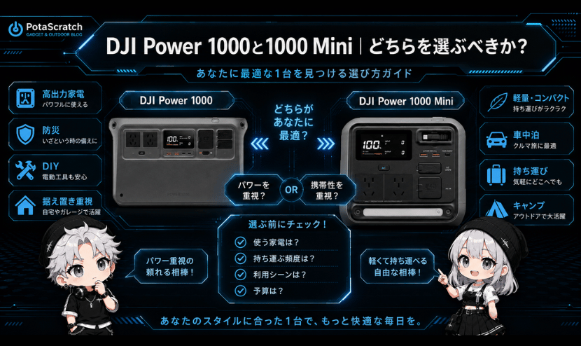 DJI Power 1000と1000 Mini｜どちらを選ぶべきか？