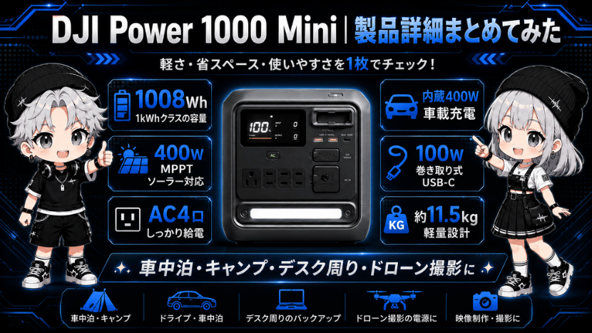 DJI Power 1000 Mini｜製品詳細をまとめてみた