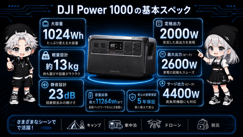 DJI Power 1000の基本スペック