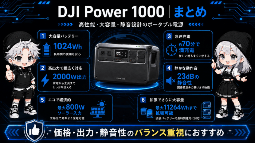 DJI Power 1000 ポータブル電源｜製品詳細まとめ