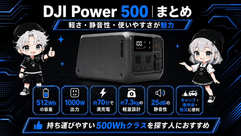 DJI Power 500 ポータブル電源|製品詳細まとめ
