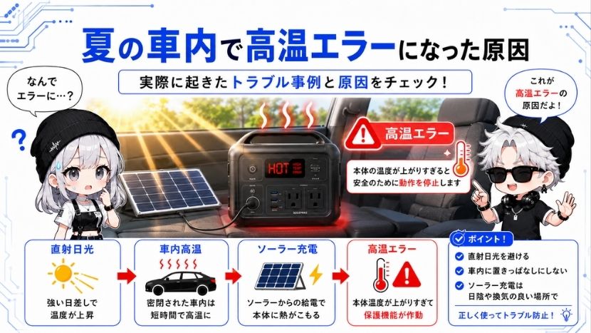 【体験談】私が車中泊でパススルー充電を多用して失敗した話