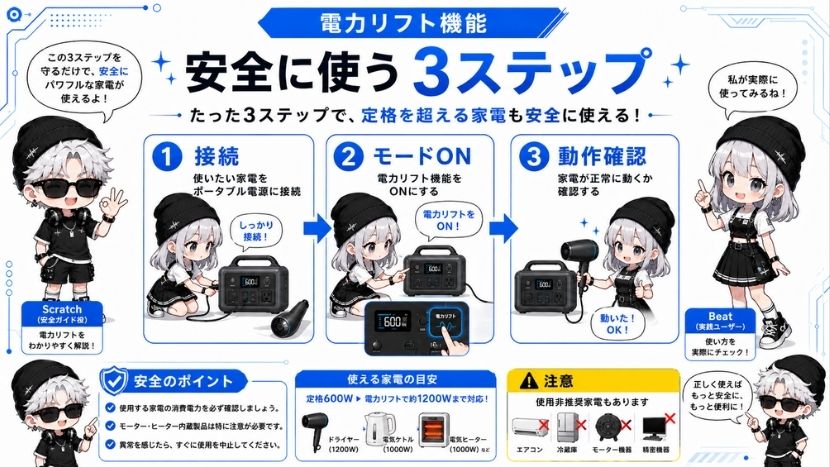 電力リフト機能を安全に使いこなすための3ステップ解説