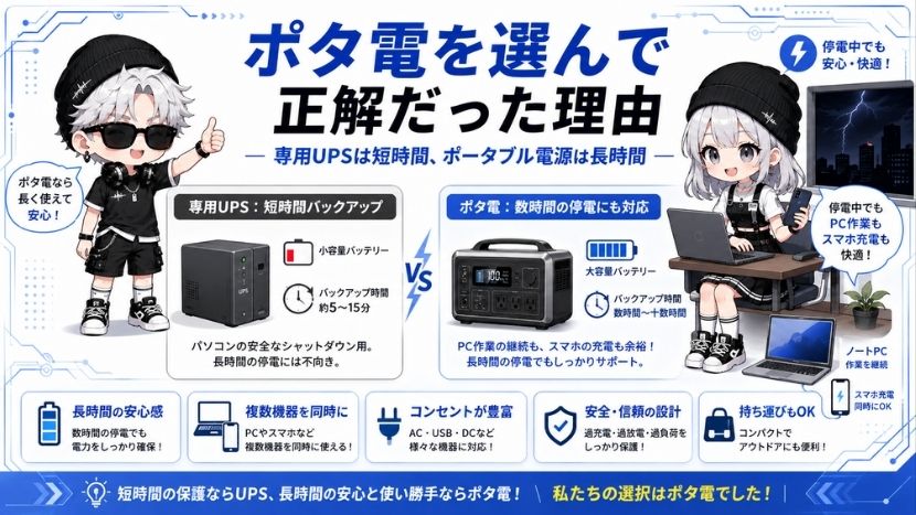 実際に使ってわかった、UPS専用機ではなく「ポタ電」を選んで正解だった理由
