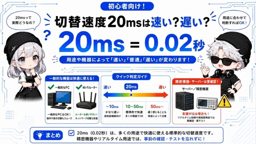 「切替速度20ms」は速い？遅い？デスクトップPCが落ちる境界線