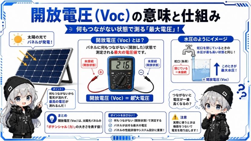 開放電圧(Voc)の意味と仕組み