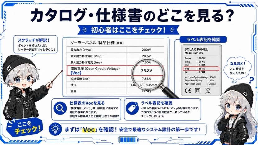 カタログ・仕様書のどこを見れば良いか?