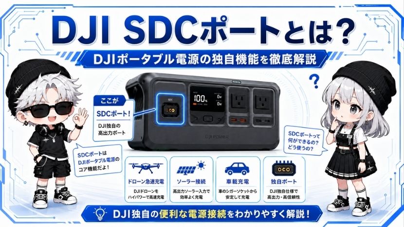 DJI SDCポートとは？DJIポータブル電源の独自機能を徹底解説