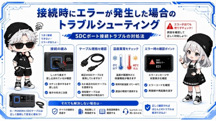 接続時にエラーが発生した場合のトラブルシューティング