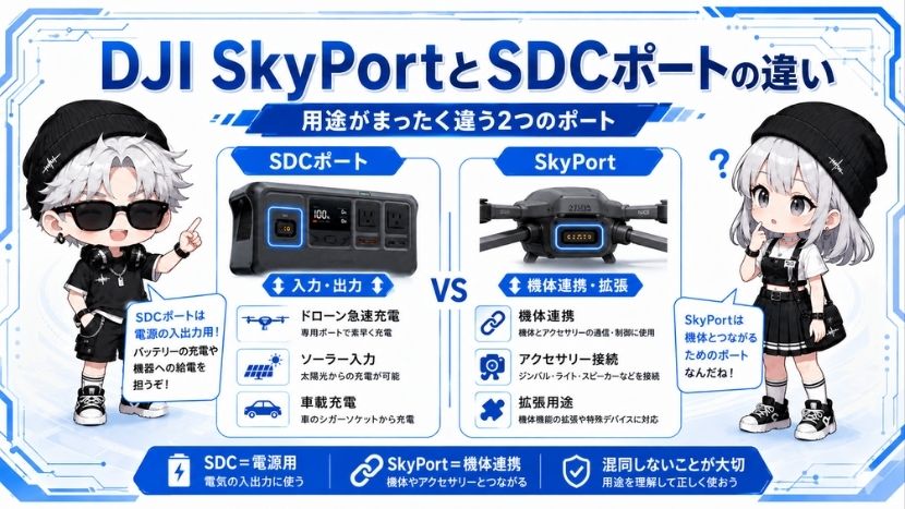 混同注意!「DJI SkyPort」とSDCポートの違いとは?